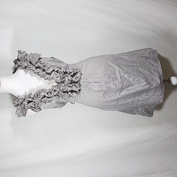 🤎 BCBG striped Poplin Dress - Picture 2 of 12